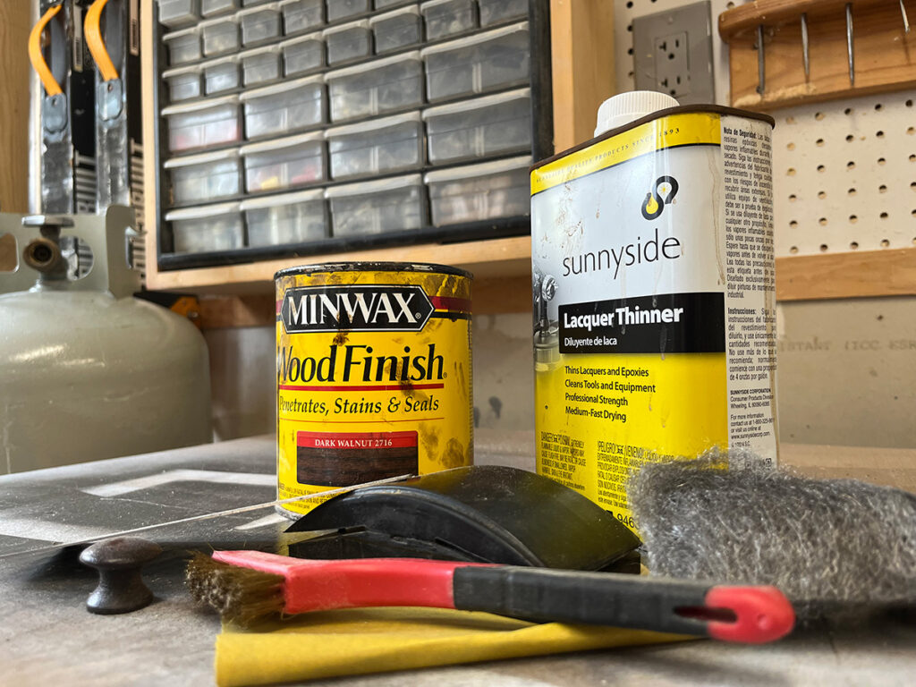 Wood refinishing materials